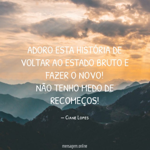 Adoro esta história de voltar ao estado bruto