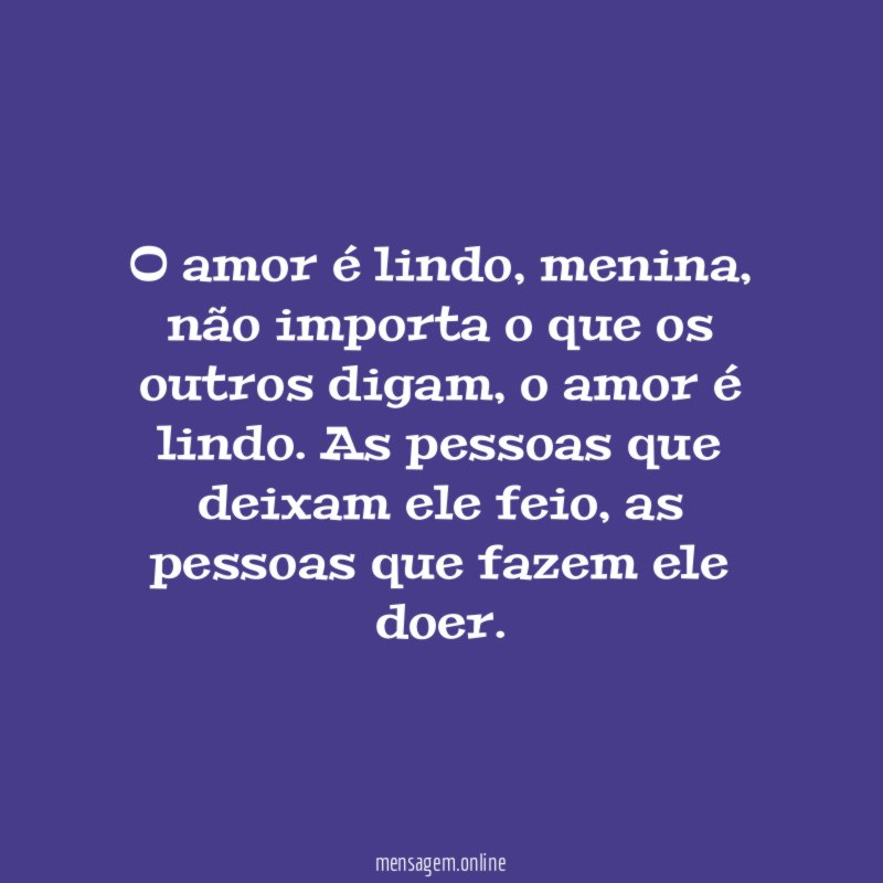 O amor é lindo
