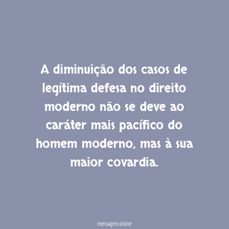 A diminuição dos casos de legítima defesa no