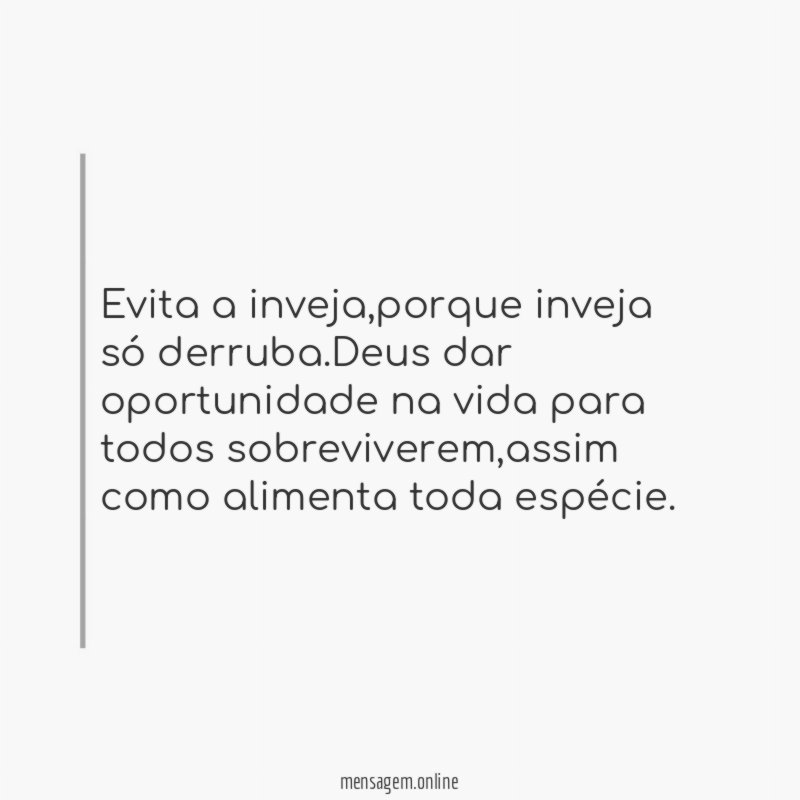 Evita a inveja