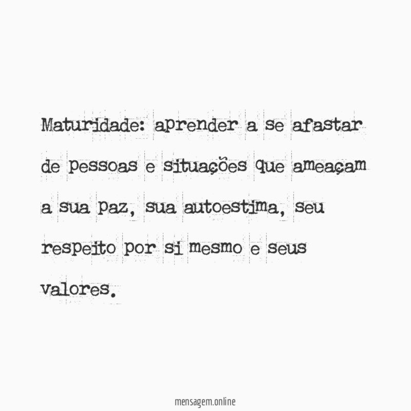 Maturidade