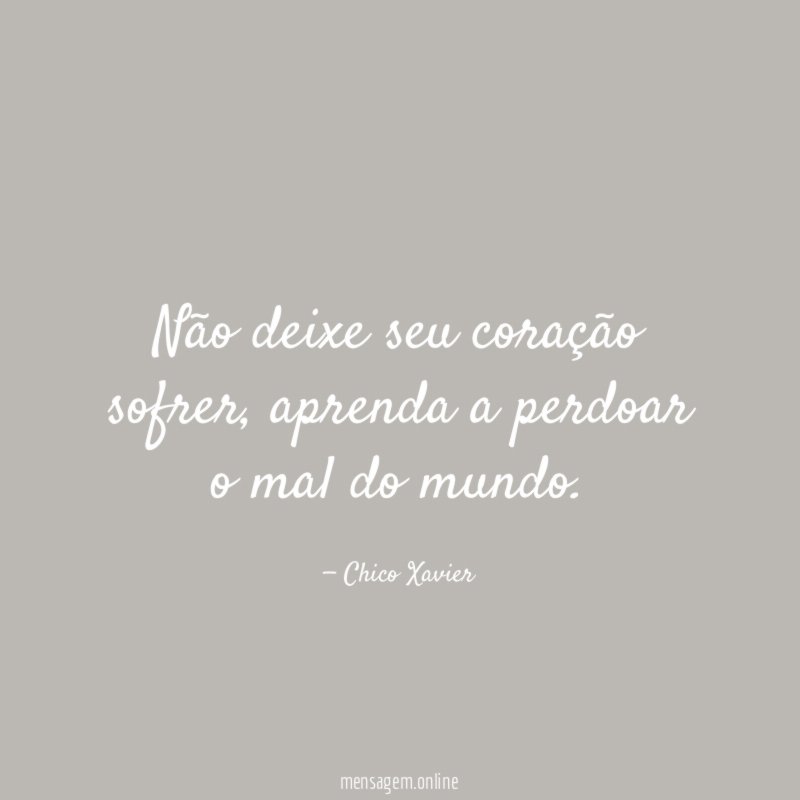 Não deixe seu coração sofrer