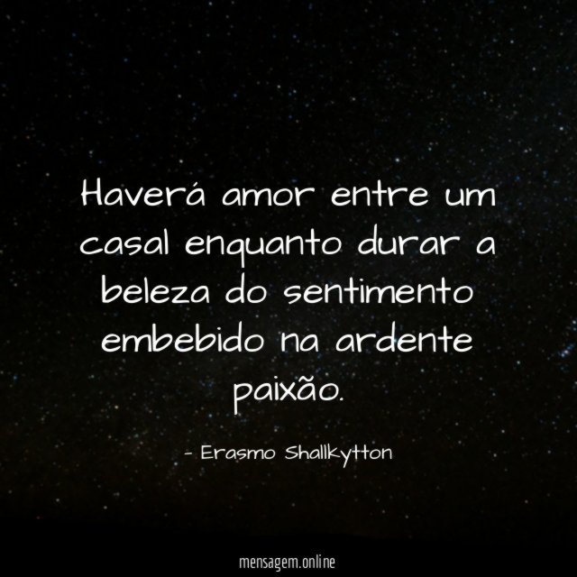 Haverá amor entre um casal enquanto durar a