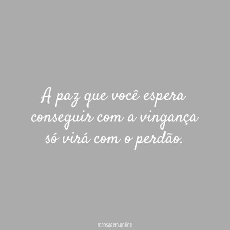 A paz que você espera conseguir com a