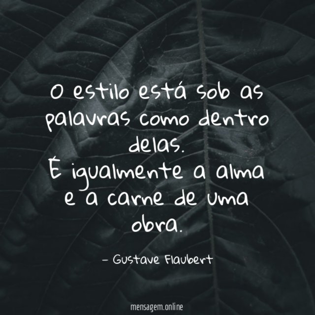 O estilo está sob as palavras como dentro delas