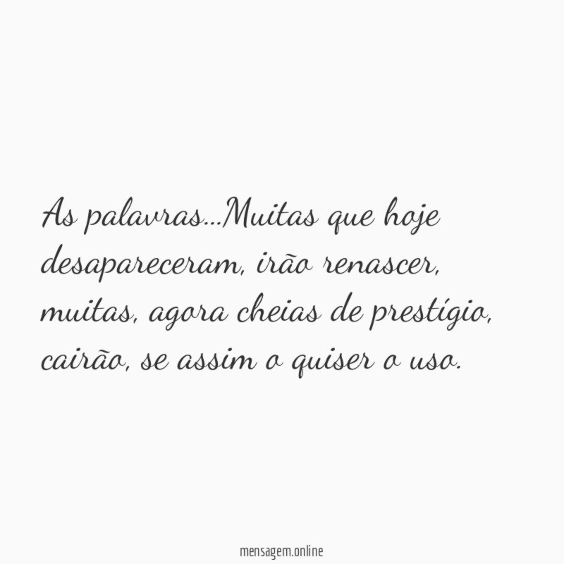 As palavras