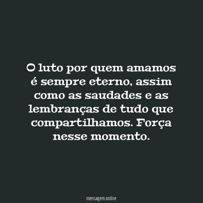 O luto por quem amamos é sempre eterno