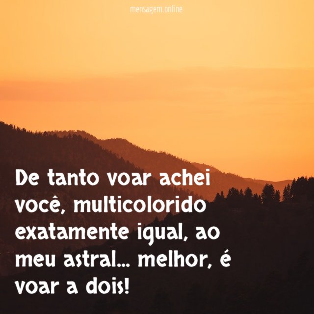 De tanto voar achei você