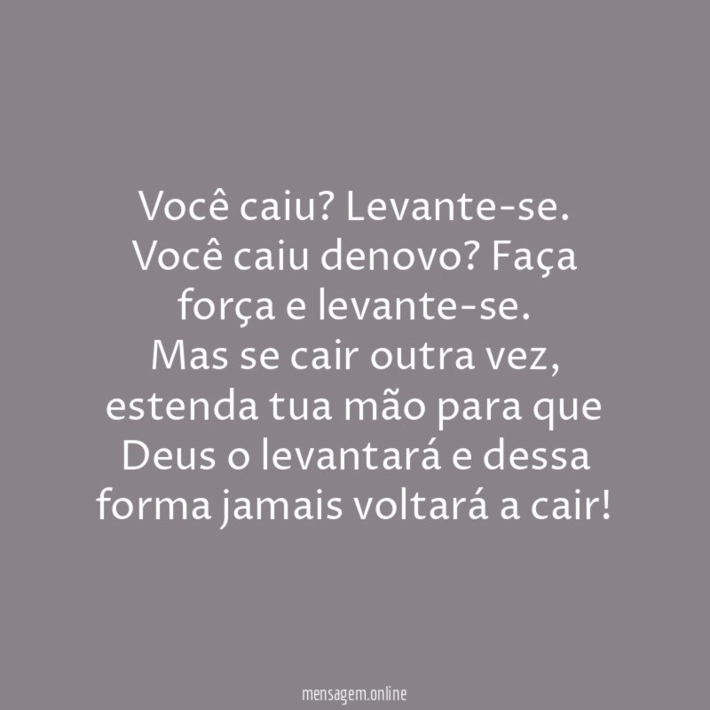 Você caiu