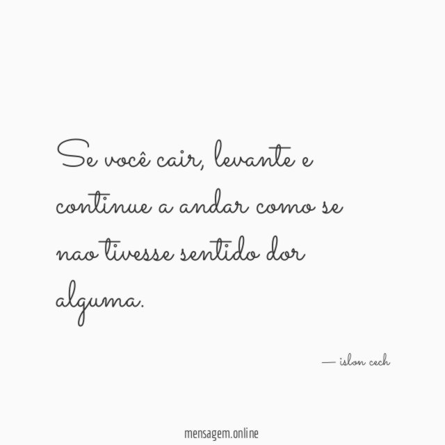 Se você cair