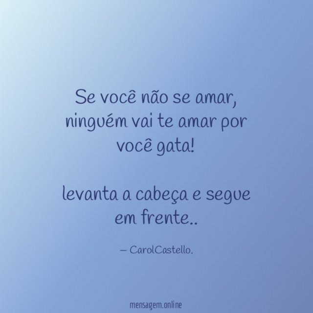 Se você não se amar