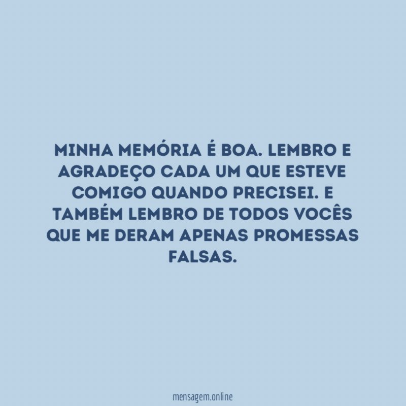 Minha memória é boa