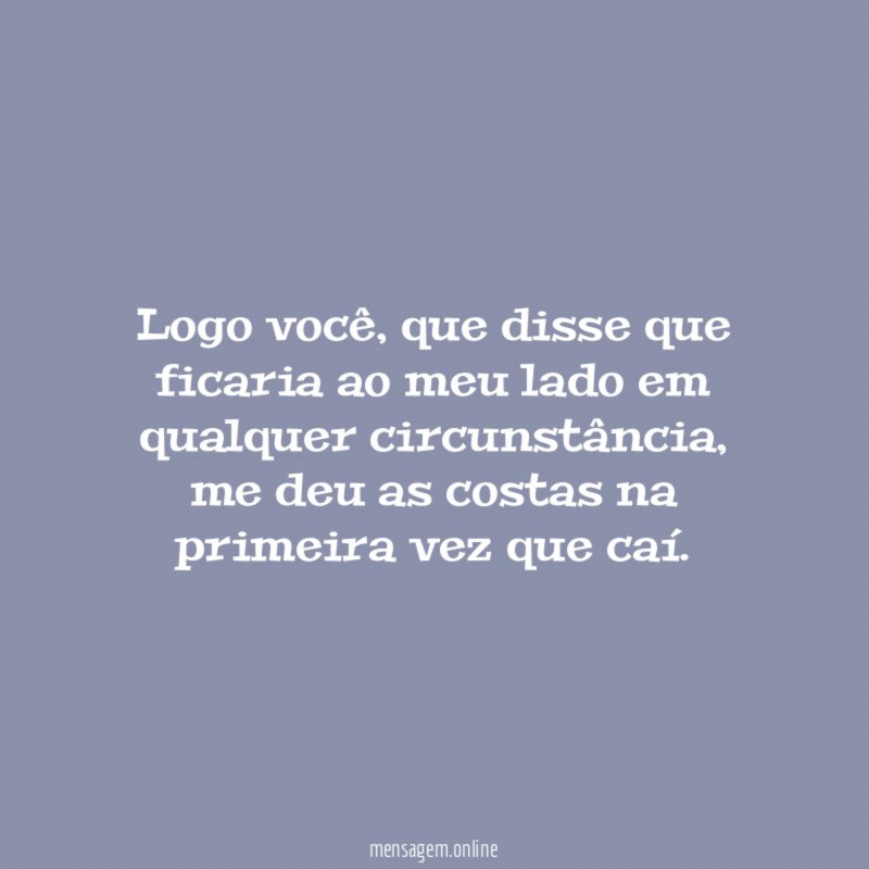 Logo você