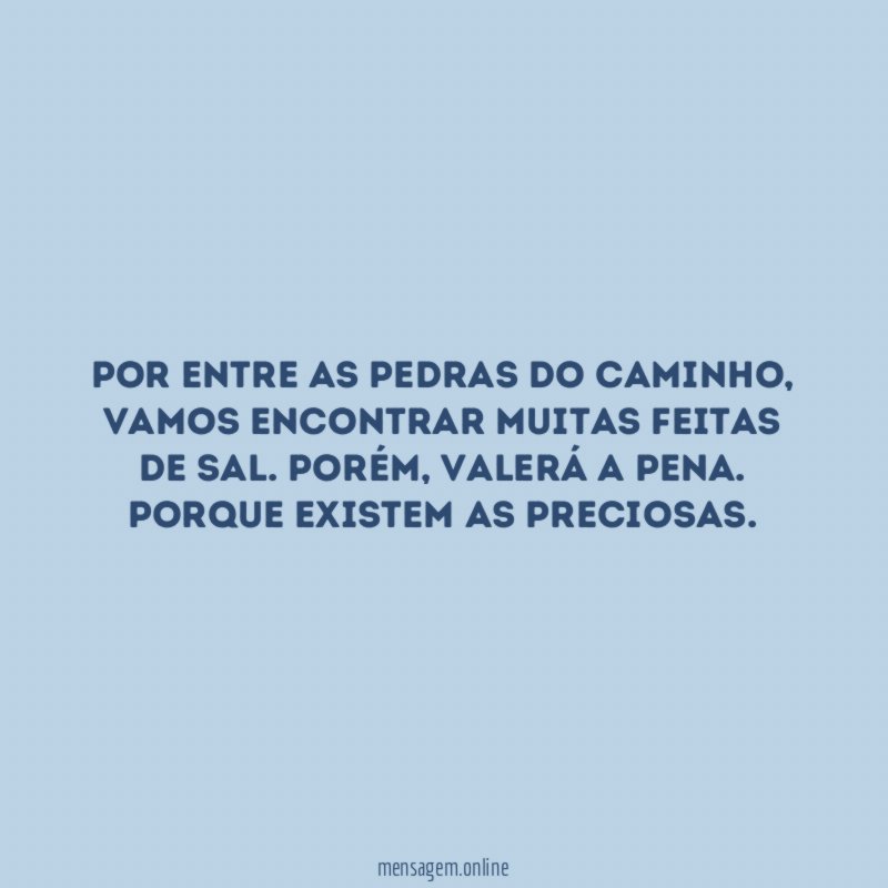 Por entre as pedras do caminho