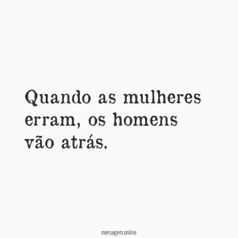 Quando as mulheres erram
