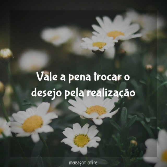 vale a pena trocar o desejo pela realização