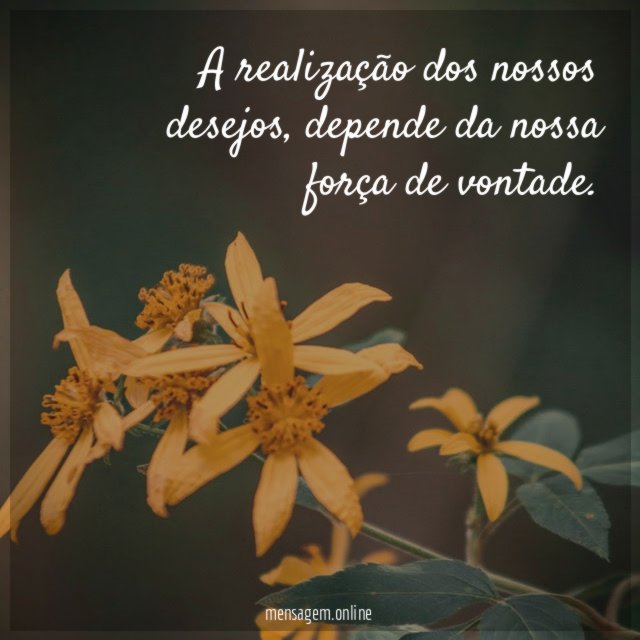 A realização dos nossos desejos