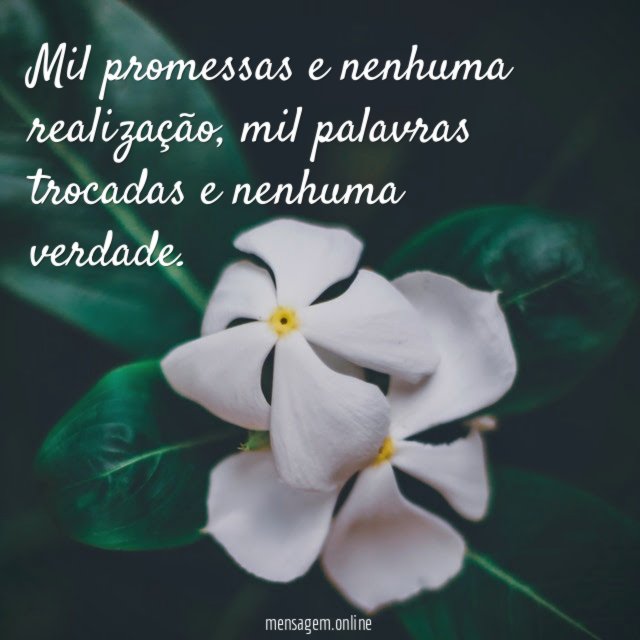 Mil promessas e nenhuma realização
