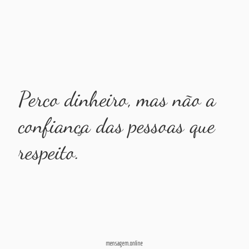 Perco dinheiro