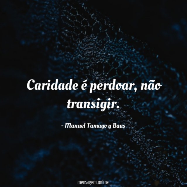 Caridade é perdoar