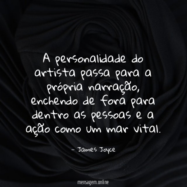 A personalidade do artista passa para a própria narração
