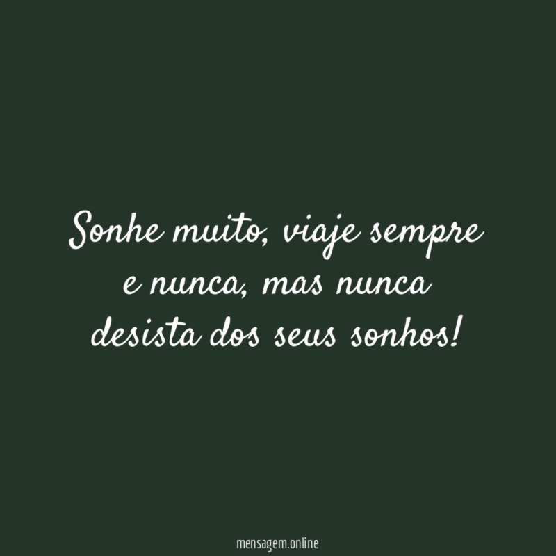 Sonhe muito