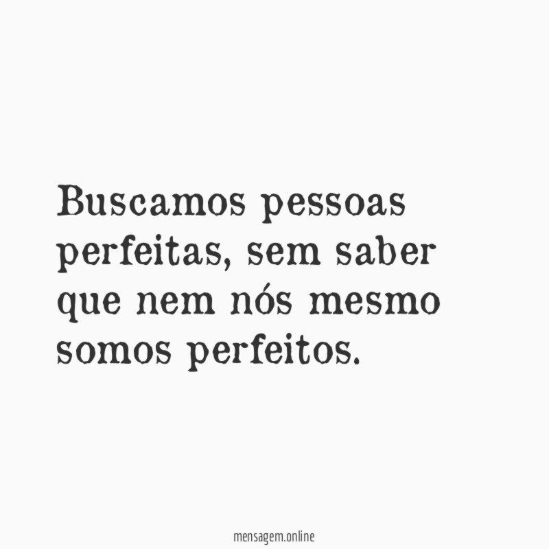 Buscamos pessoas perfeitas