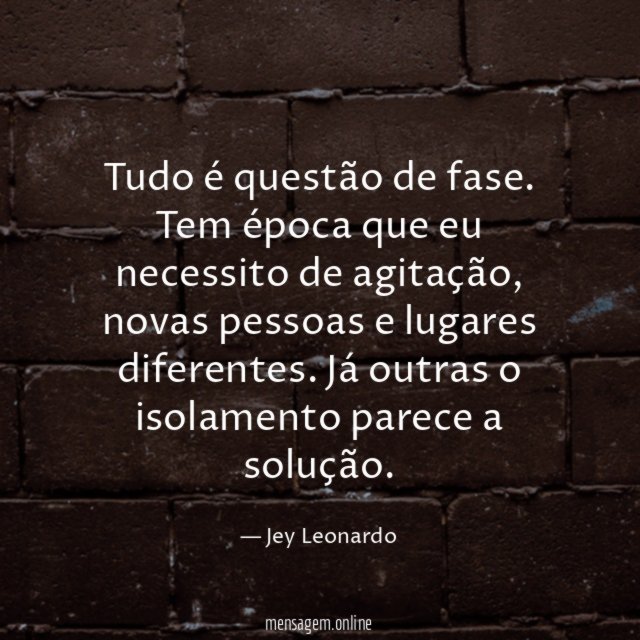 Tudo é questão de fase