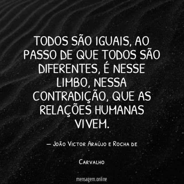Todos são iguais