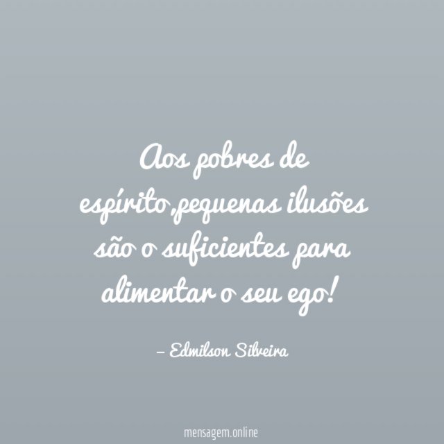 Aos pobres de espírito