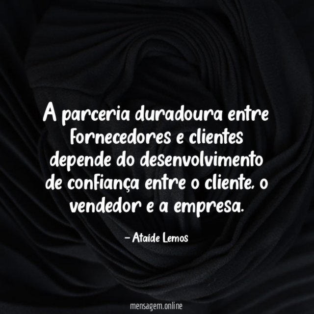 A parceria duradoura entre fornecedores e clientes depende
