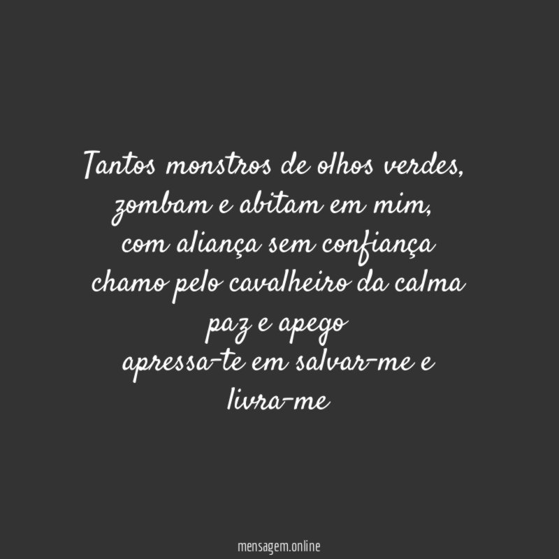 tantos monstros de olhos verdes