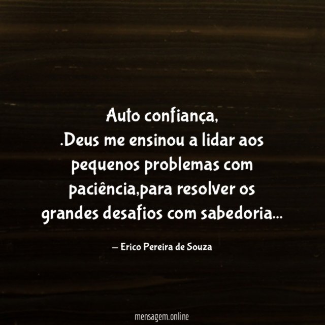 Auto confiança,