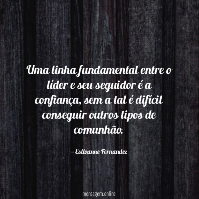 Uma linha fundamental entre o líder