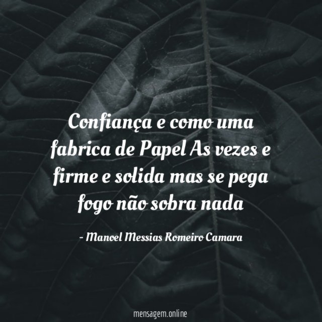 Confiança e como uma fabrica de Papel As