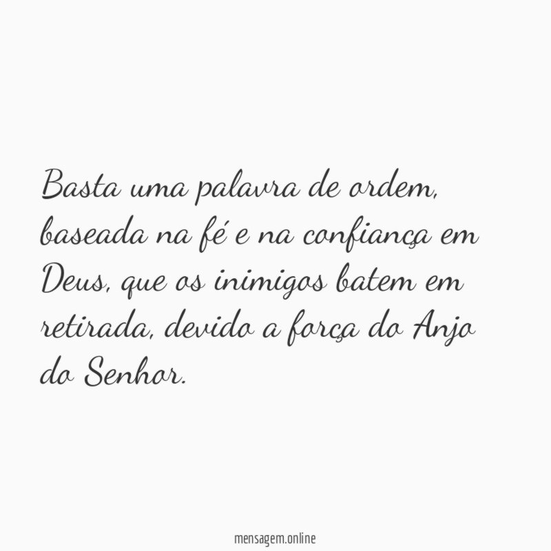 Basta uma palavra de ordem