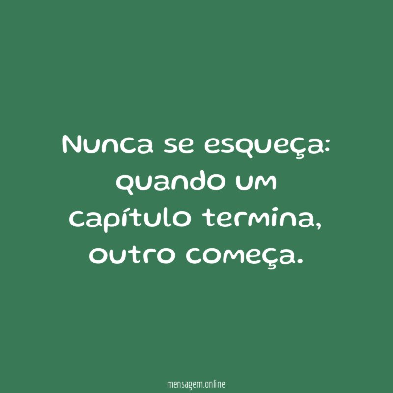 Nunca se esqueça