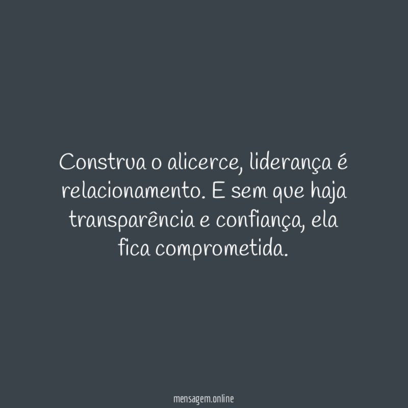 Construa o alicerce