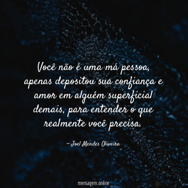 Você não é uma má pessoa