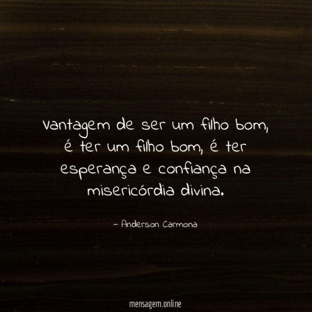 Vantagem de ser um filho bom