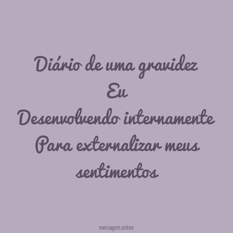 Diário de uma gravidez