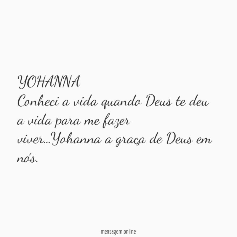 YOHANNA