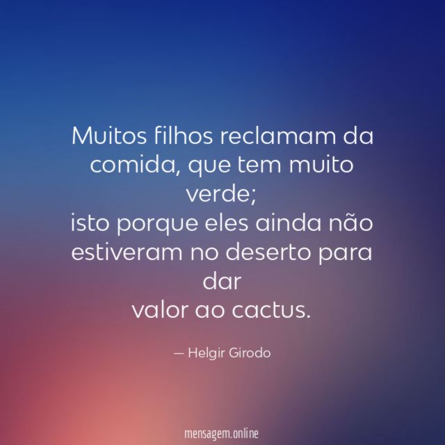 Muitos filhos reclamam da comida