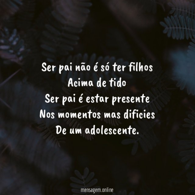 Ser pai não é só ter filhos Acima de