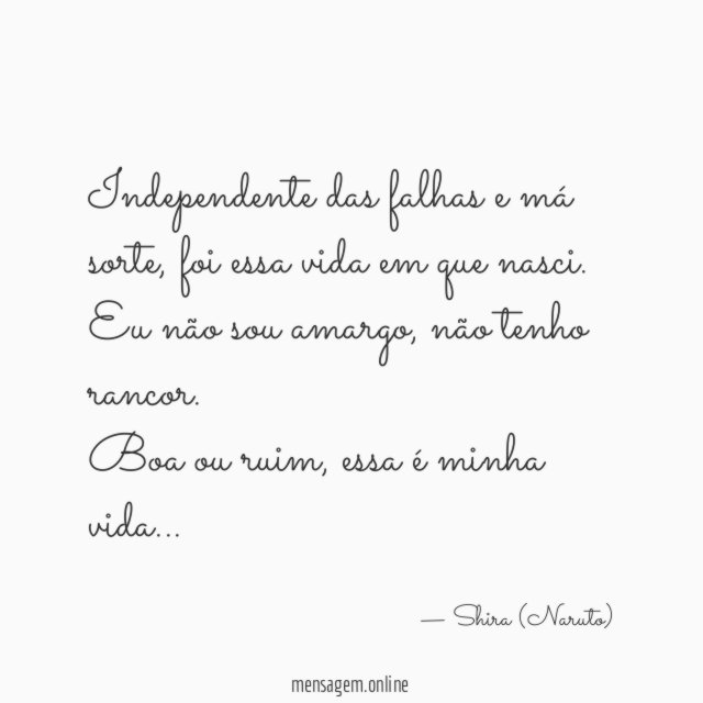 Independente das falhas e má sorte