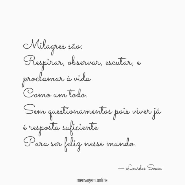 Milagres são