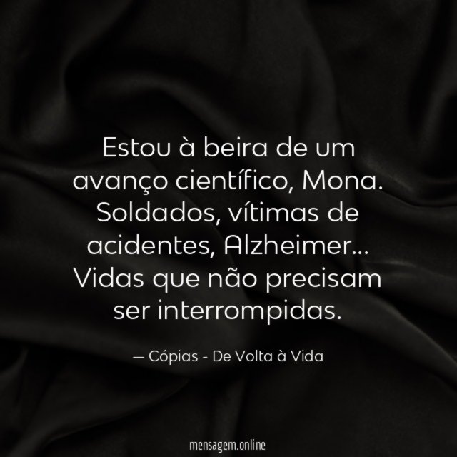 Estou à beira de um avanço científico