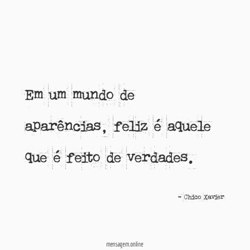 Em um mundo de aparências