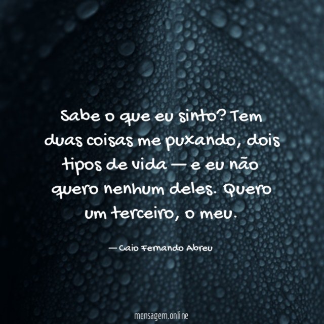 Sabe o que eu sinto