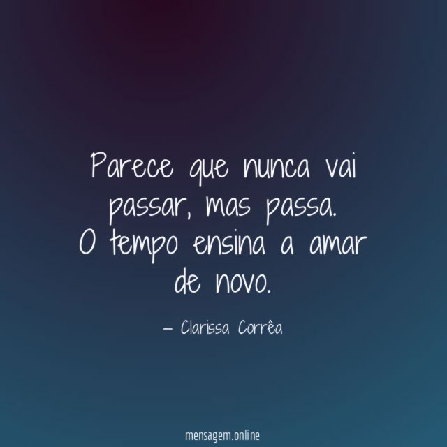 Parece que nunca vai passar